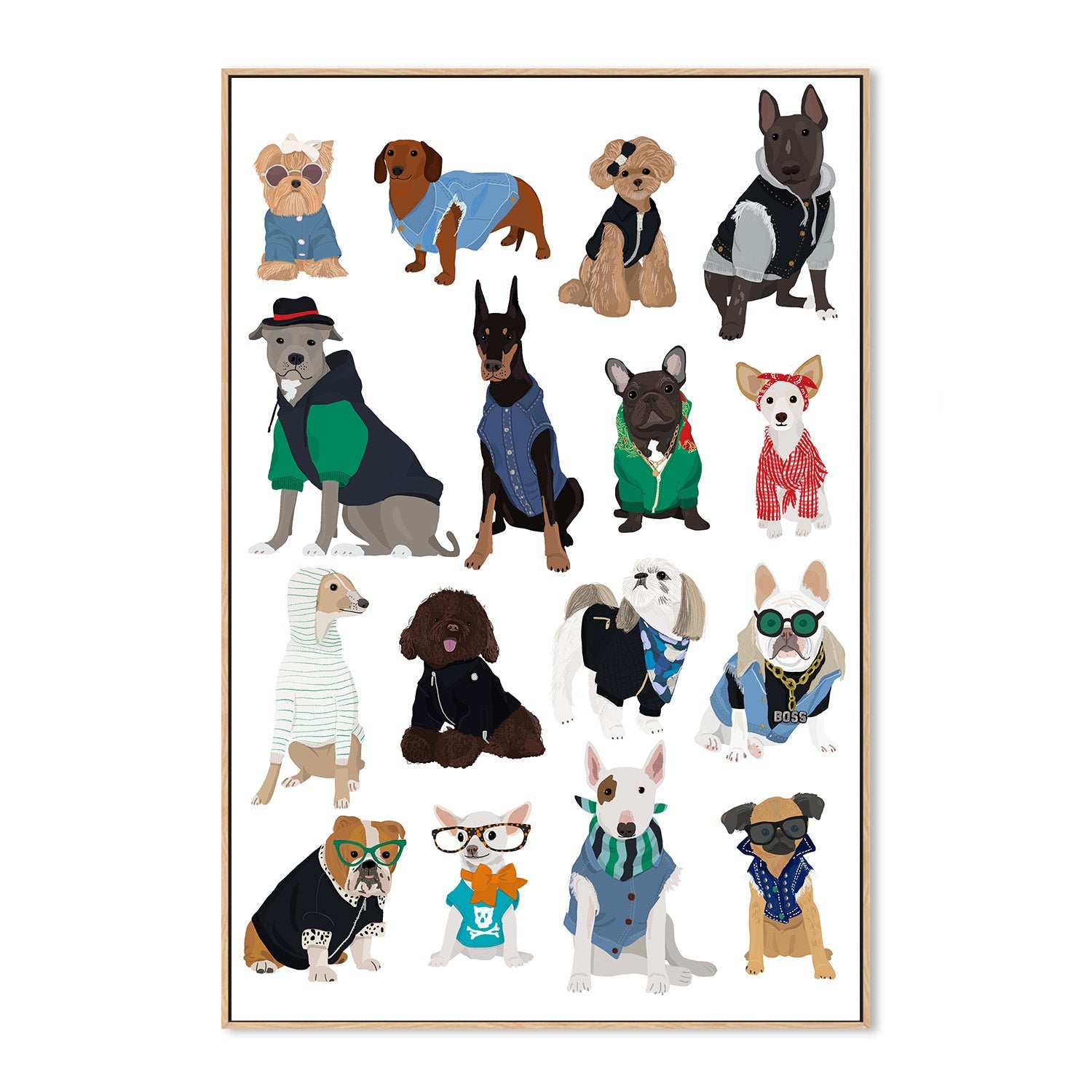 wall-art-print-canvas-poster-framed-Cool Dog Print-4