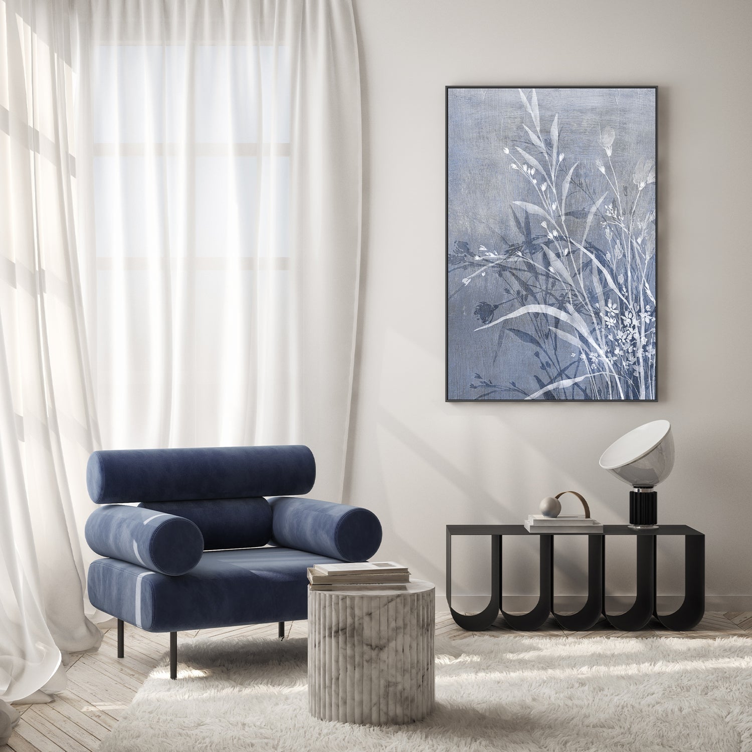wall-art-print-canvas-poster-framed-Cool Flower, Style B , By Aria K-7