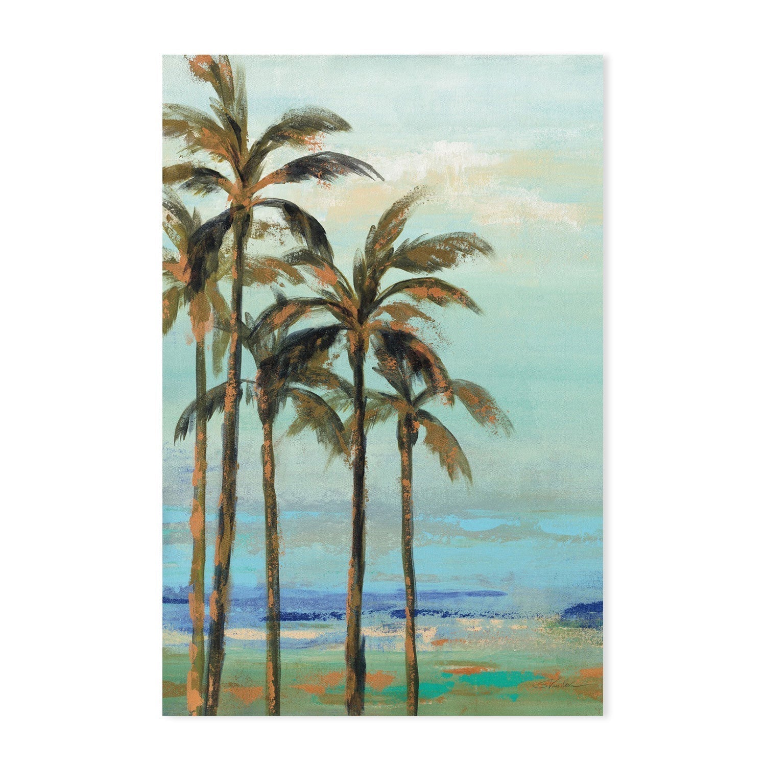 wall-art-print-canvas-poster-framed-Copper Palms, Style B-by-Silvia Vassileva-Gioia Wall Art