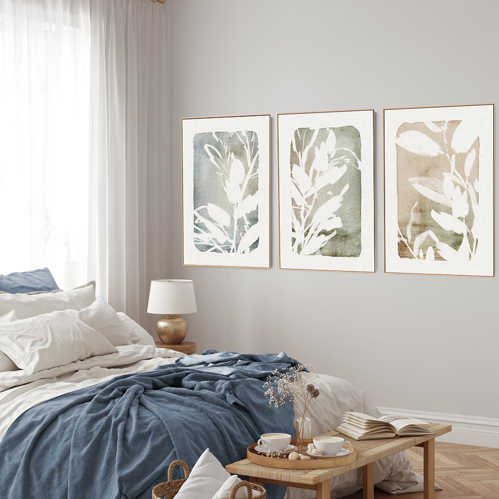 wall-art-print-canvas-poster-framed-Cottage Floral, Style A, Style B & Style C, Set Of 3-by-Dear Musketeer Studio-Gioia Wall Art