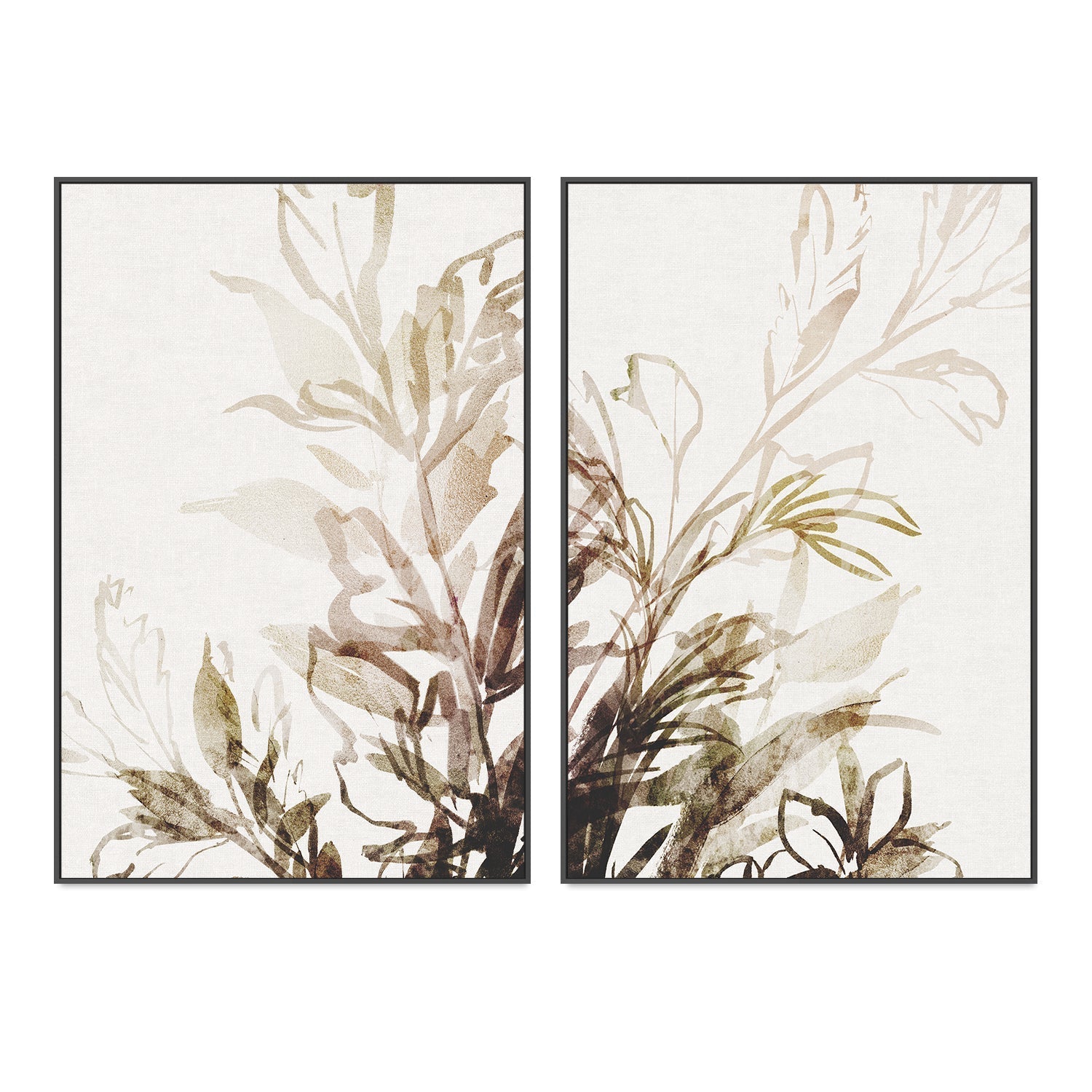 wall-art-print-canvas-poster-framed-Cottage Foliage, Style A & Style B, Set Of 2-by-Dear Musketeer Studio-Gioia Wall Art