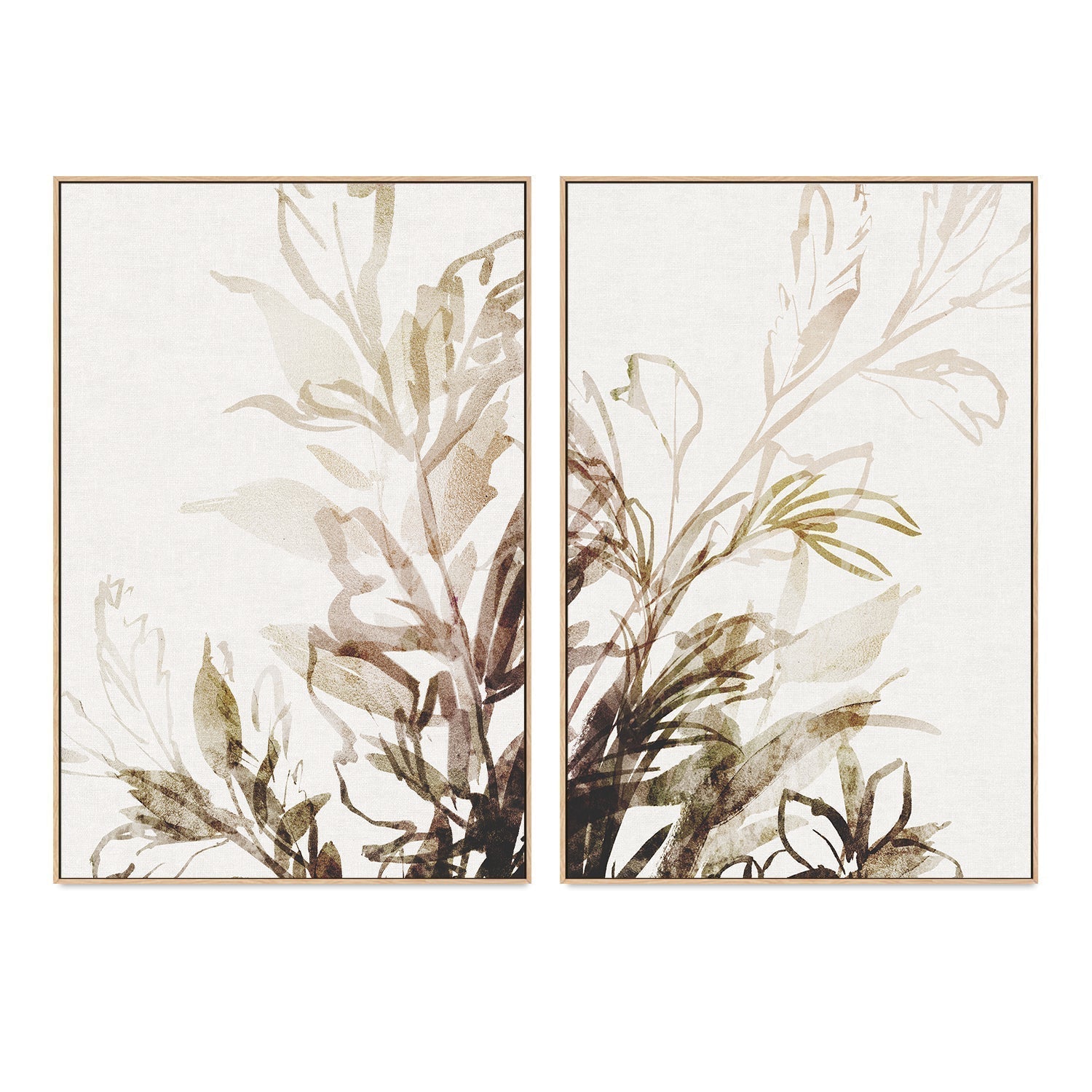 wall-art-print-canvas-poster-framed-Cottage Foliage, Style A & Style B, Set Of 2-by-Dear Musketeer Studio-Gioia Wall Art
