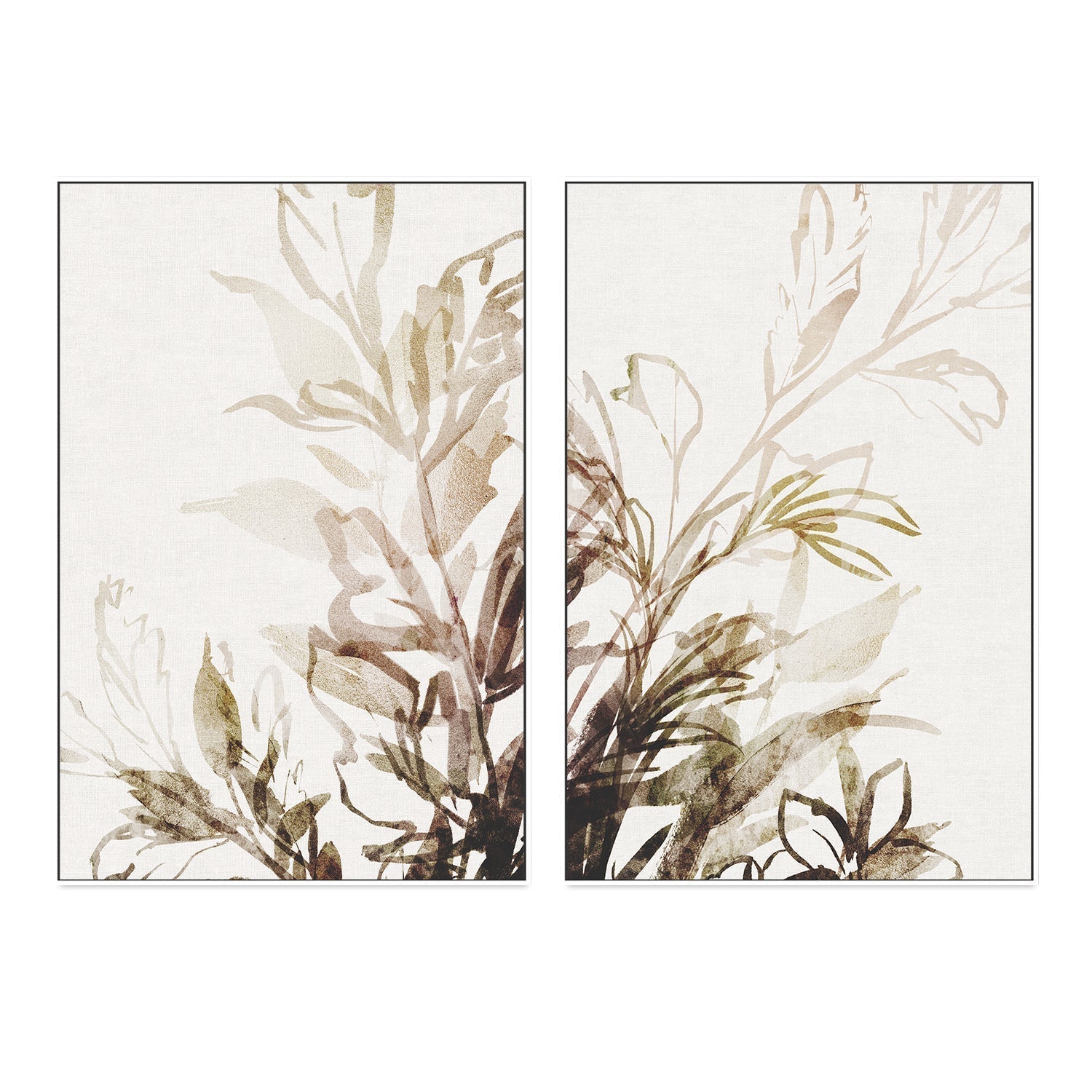 wall-art-print-canvas-poster-framed-Cottage Foliage, Style A & Style B, Set Of 2-by-Dear Musketeer Studio-Gioia Wall Art