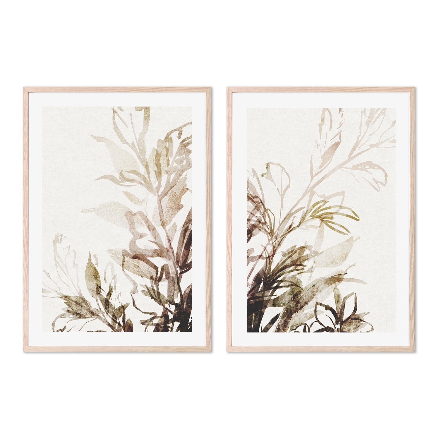 wall-art-print-canvas-poster-framed-Cottage Foliage, Style A & Style B, Set Of 2-by-Dear Musketeer Studio-Gioia Wall Art