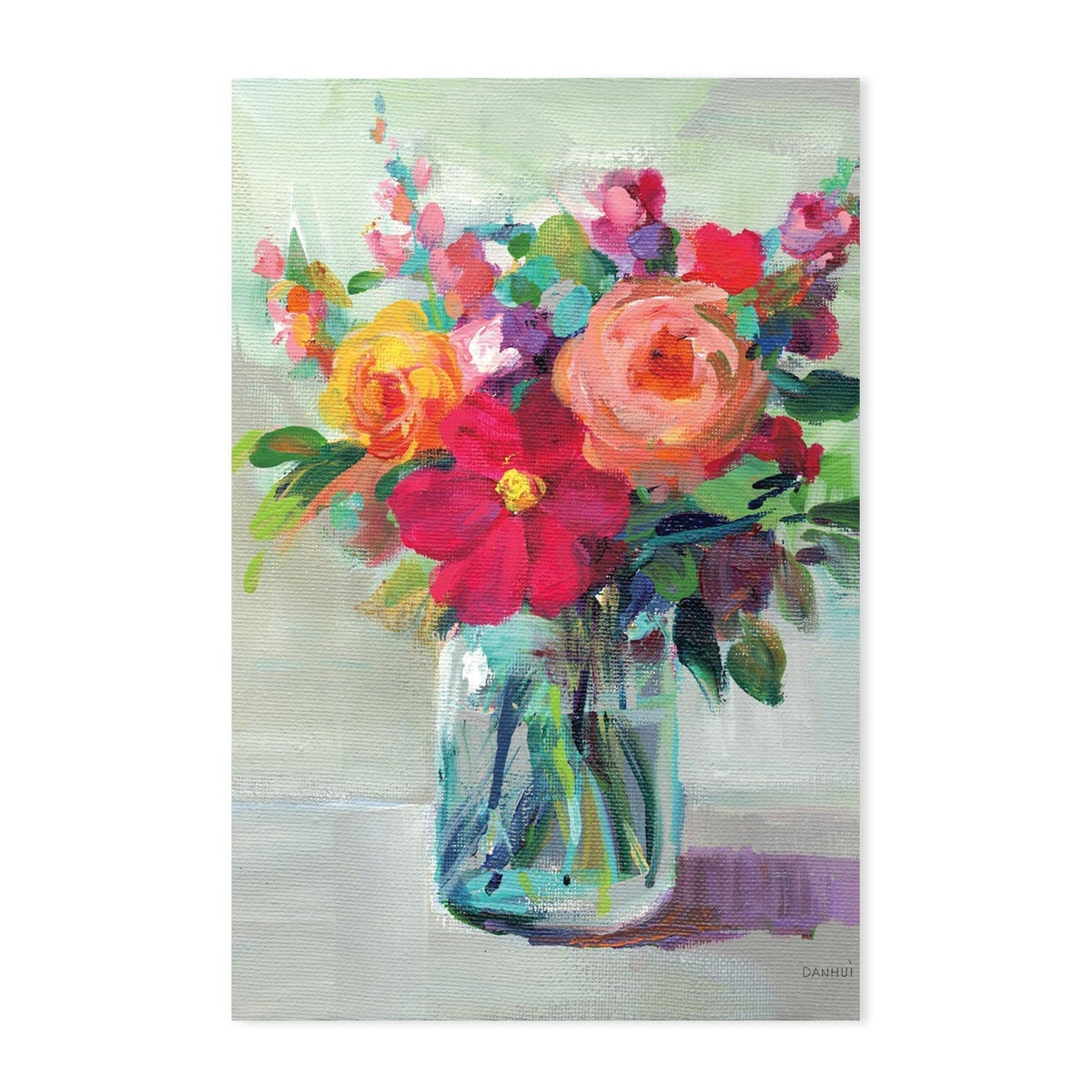 wall-art-print-canvas-poster-framed-Cottage Garden Bouquet, Style A-by-Danhui Nai-Gioia Wall Art