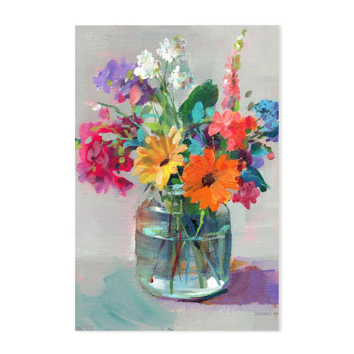 wall-art-print-canvas-poster-framed-Cottage Garden Bouquet, Style B-by-Danhui Nai-Gioia Wall Art
