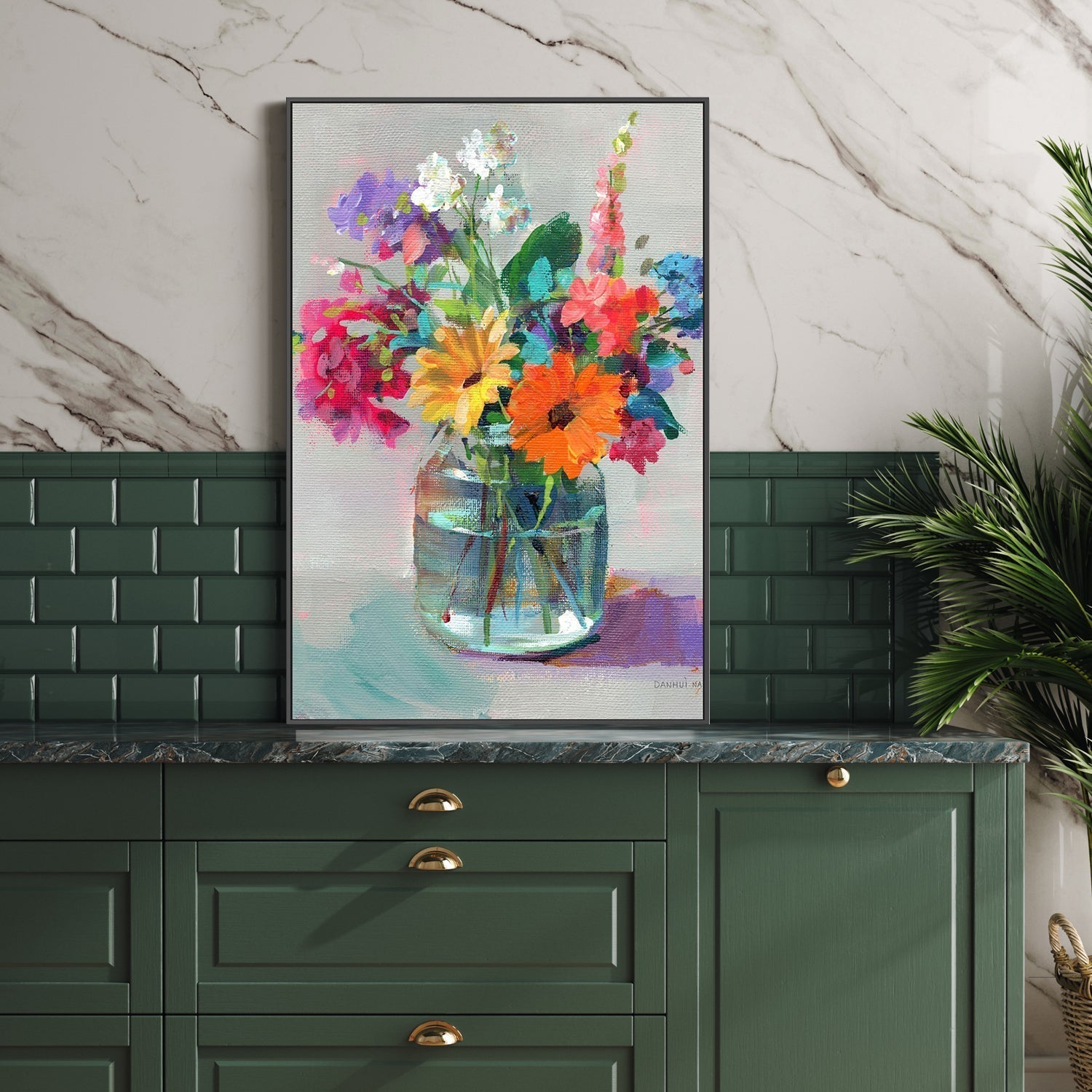 wall-art-print-canvas-poster-framed-Cottage Garden Bouquet, Style B-by-Danhui Nai-Gioia Wall Art