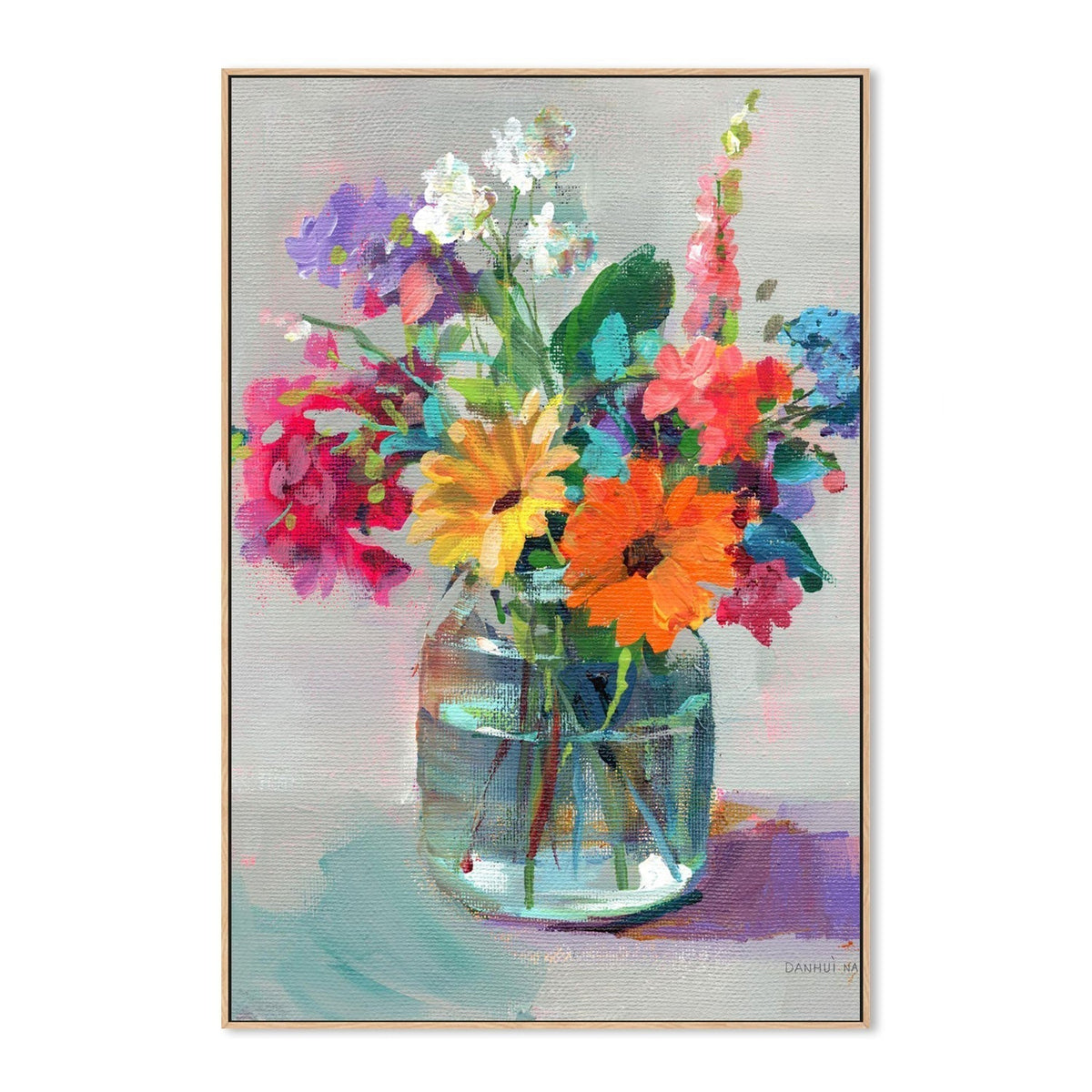 wall-art-print-canvas-poster-framed-Cottage Garden Bouquet, Style B-by-Danhui Nai-Gioia Wall Art