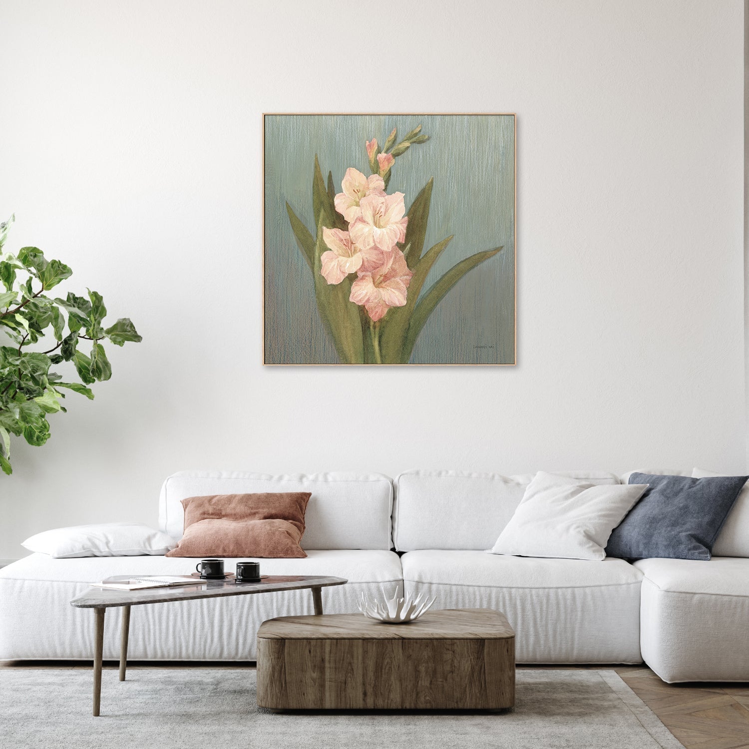 wall-art-print-canvas-poster-framed-Cottage Gladiola , By Danhui Nai-7