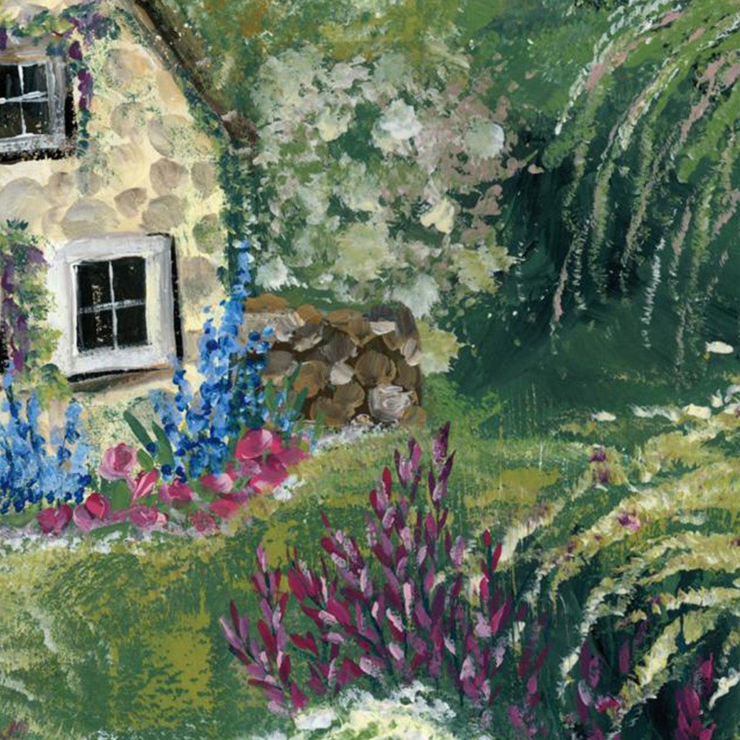 wall-art-print-canvas-poster-framed-Country Cottage, Style C-11