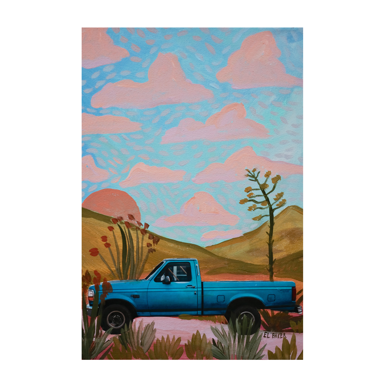 wall-art-print-canvas-poster-framed-Country Truck , By Eleanor Baker-1
