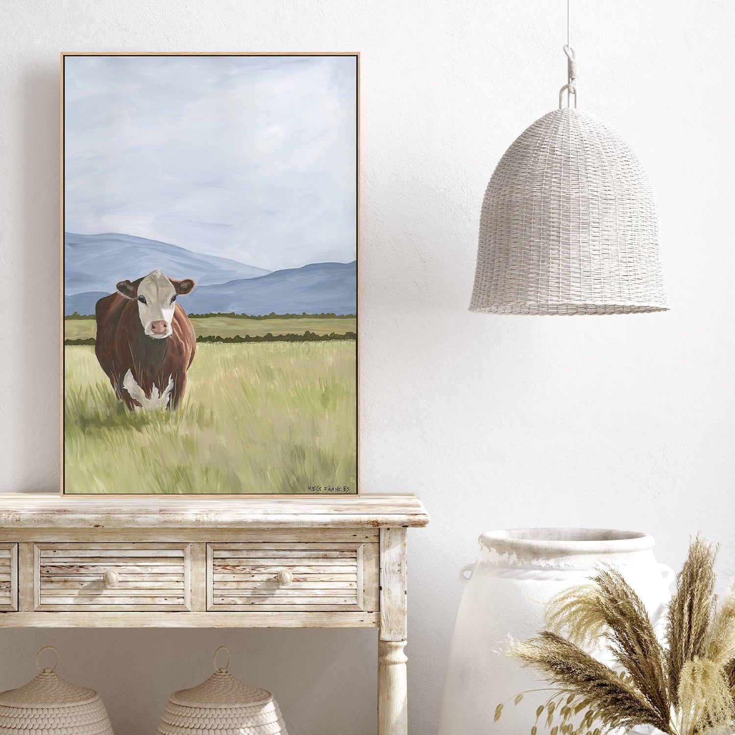 wall-art-print-canvas-poster-framed-Cow Final , By Meg Frances-7