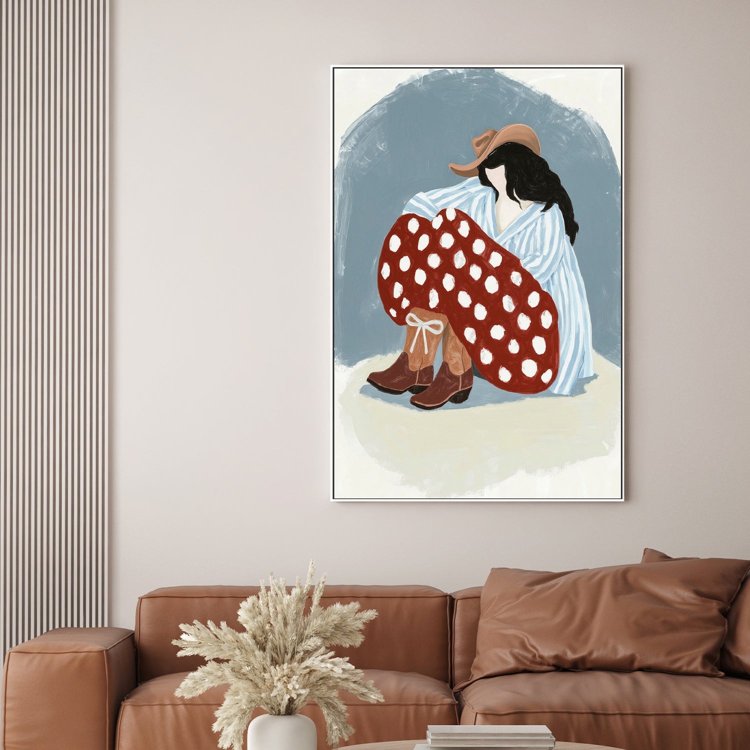 wall-art-print-canvas-poster-framed-Cow Girl-2