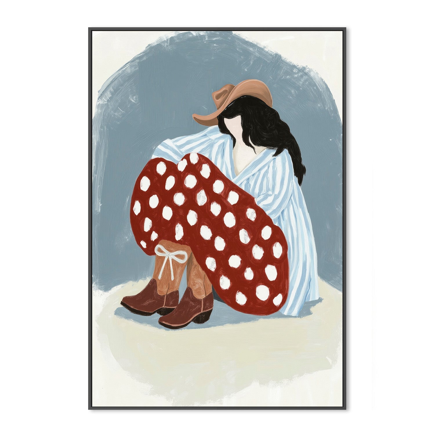 wall-art-print-canvas-poster-framed-Cow Girl-3