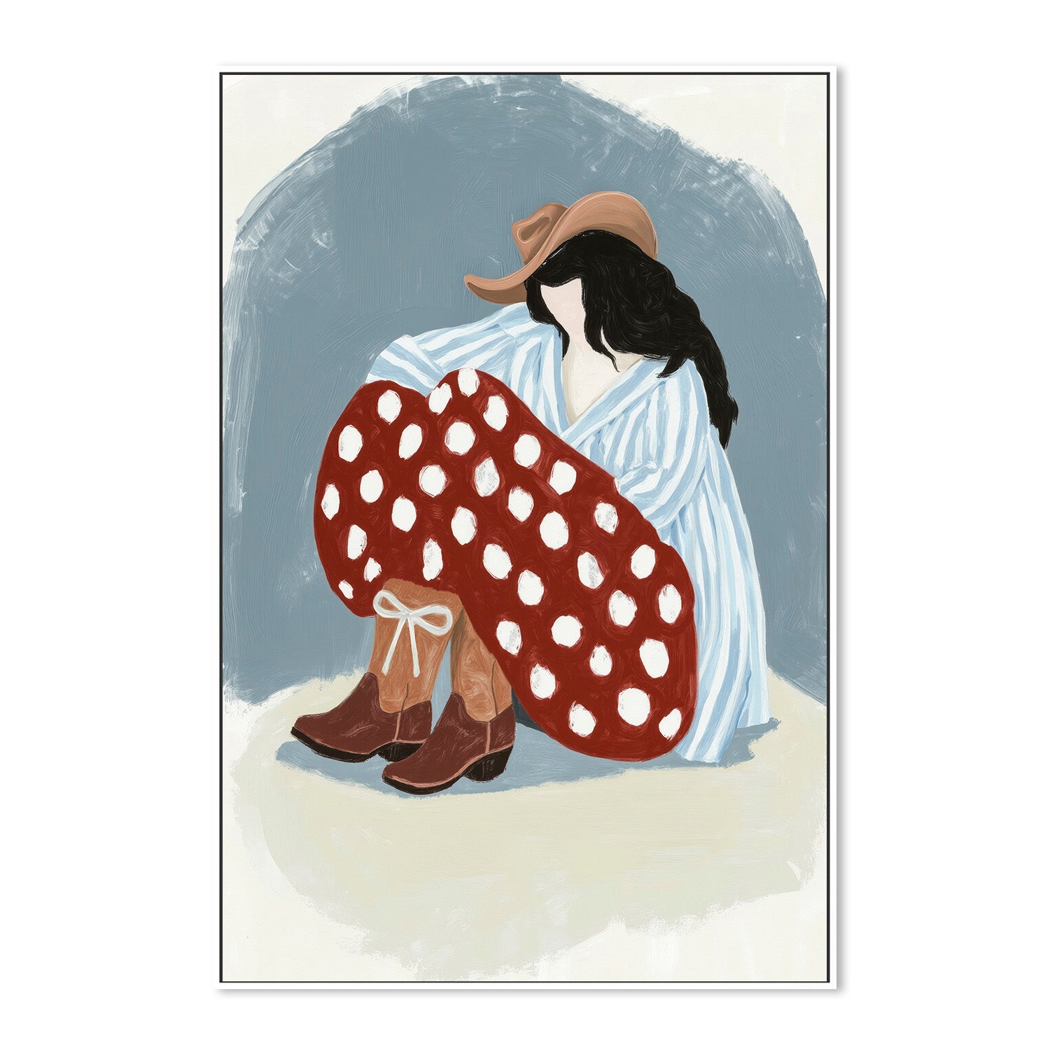 wall-art-print-canvas-poster-framed-Cow Girl-5