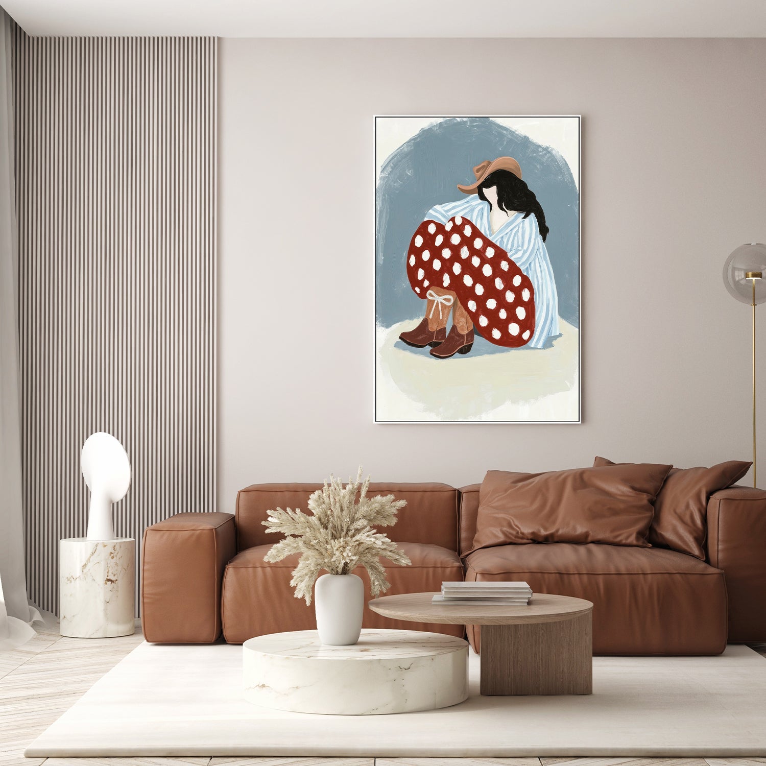 wall-art-print-canvas-poster-framed-Cow Girl-7