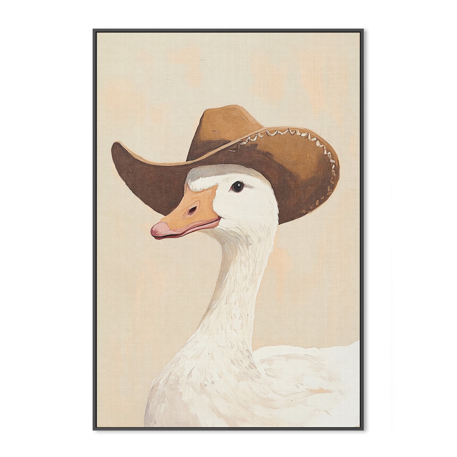 wall-art-print-canvas-poster-framed-Cowboy Duck Portrait , By Melloi Art-3