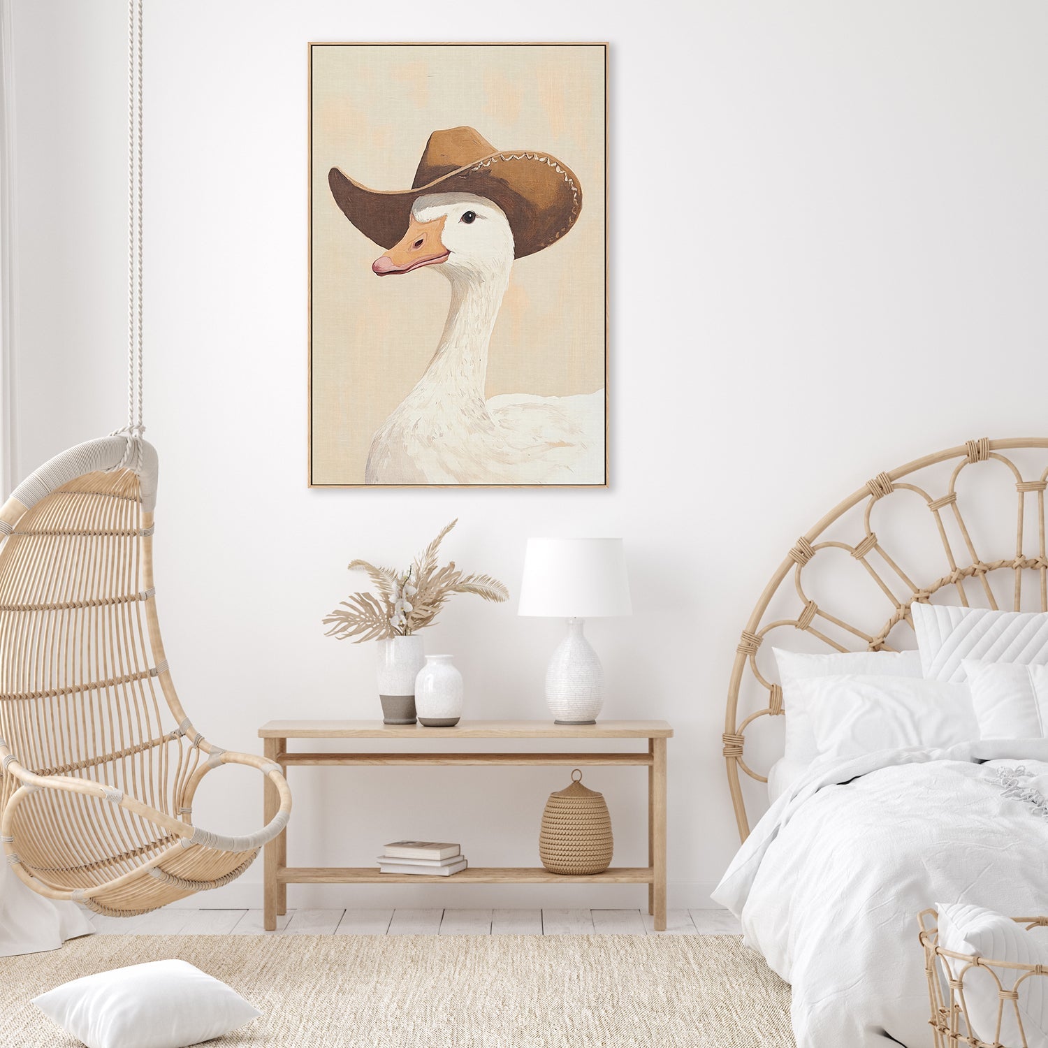 wall-art-print-canvas-poster-framed-Cowboy Duck Portrait , By Melloi Art-7