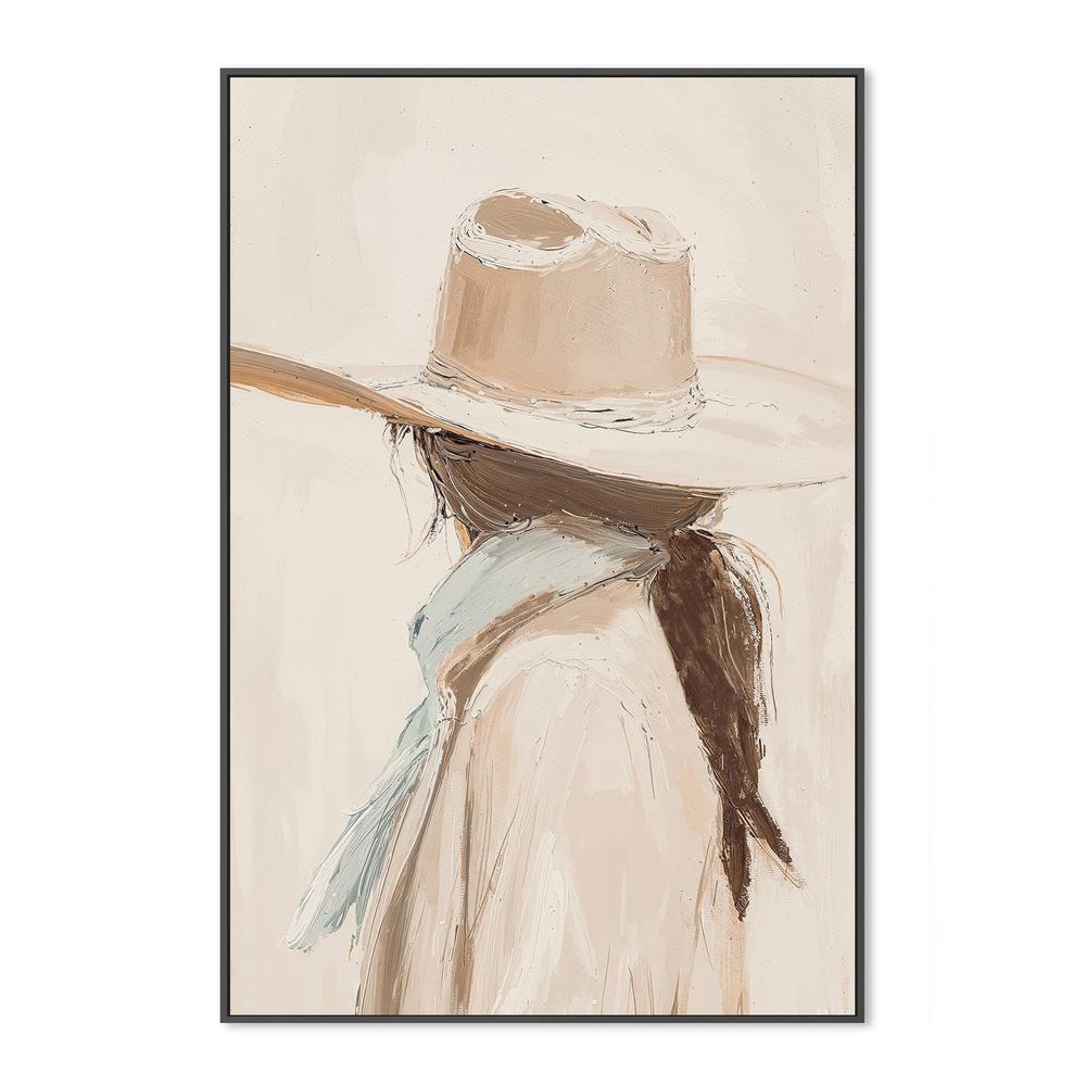 wall-art-print-canvas-poster-framed-Cowgirl, Brown Tones , By Lady Hana-3