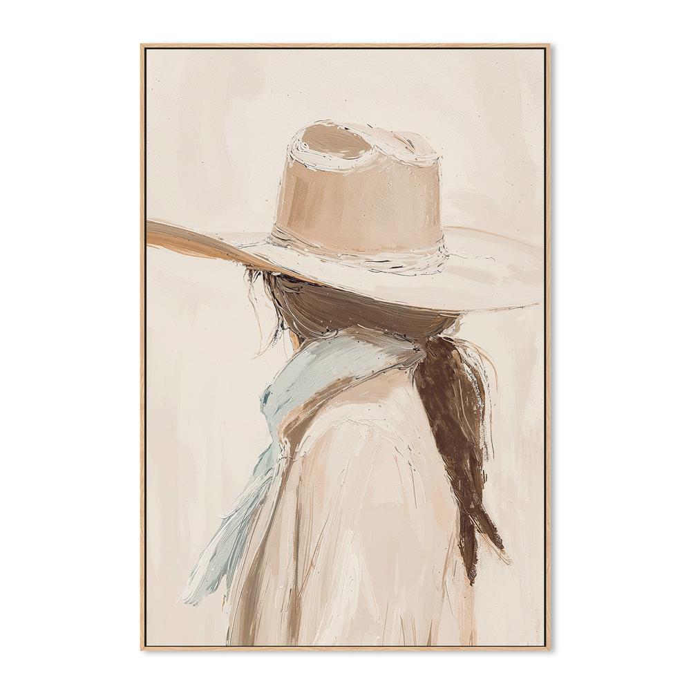 wall-art-print-canvas-poster-framed-Cowgirl, Brown Tones , By Lady Hana-4