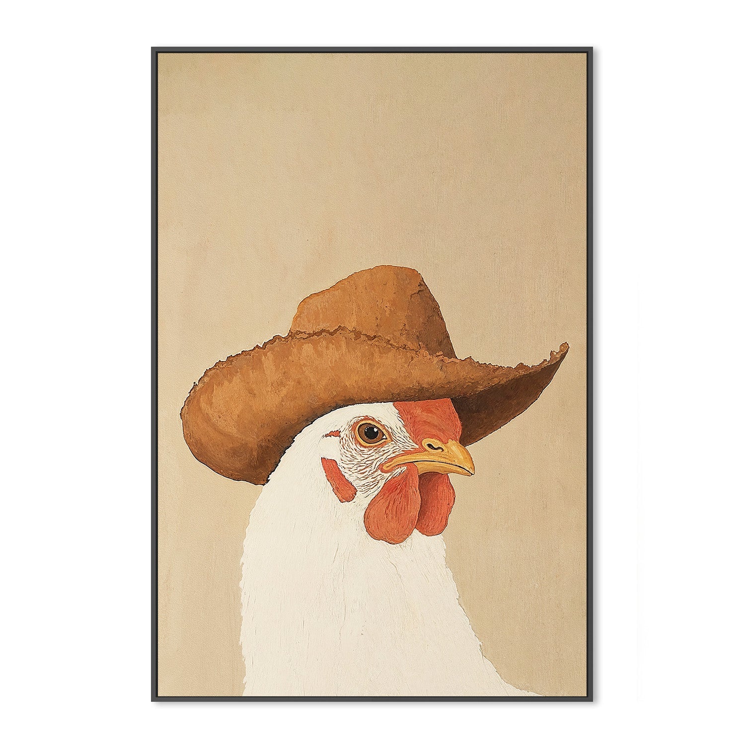 wall-art-print-canvas-poster-framed-Cowgirl Hen , By Lady Hana-3