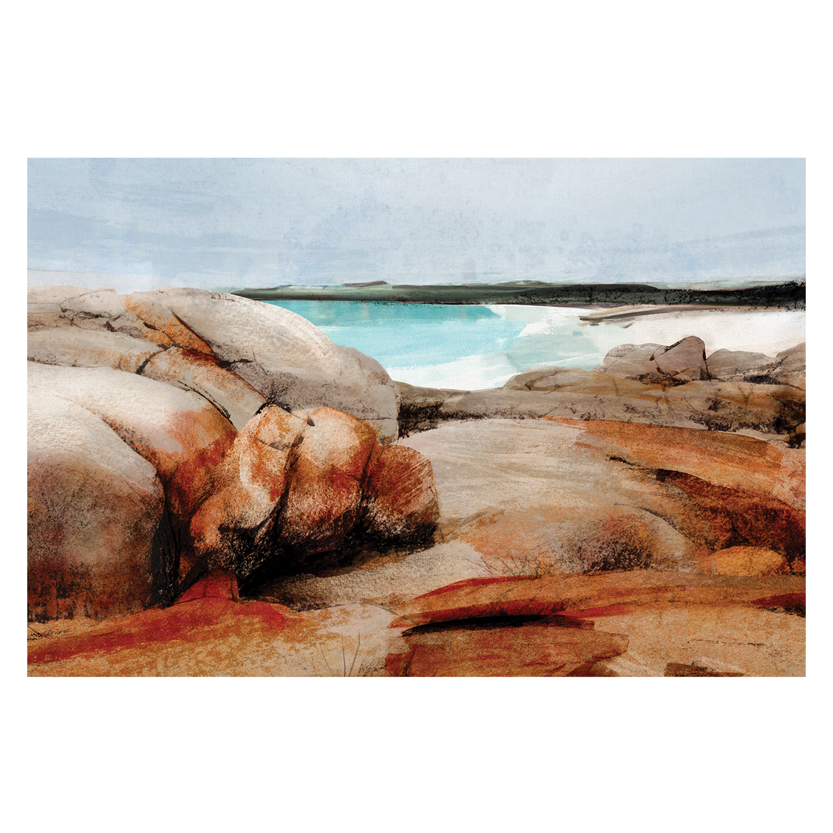 Cozy Corner Beach|Canvas Print Poster Wall Art | By Dear Musketeer