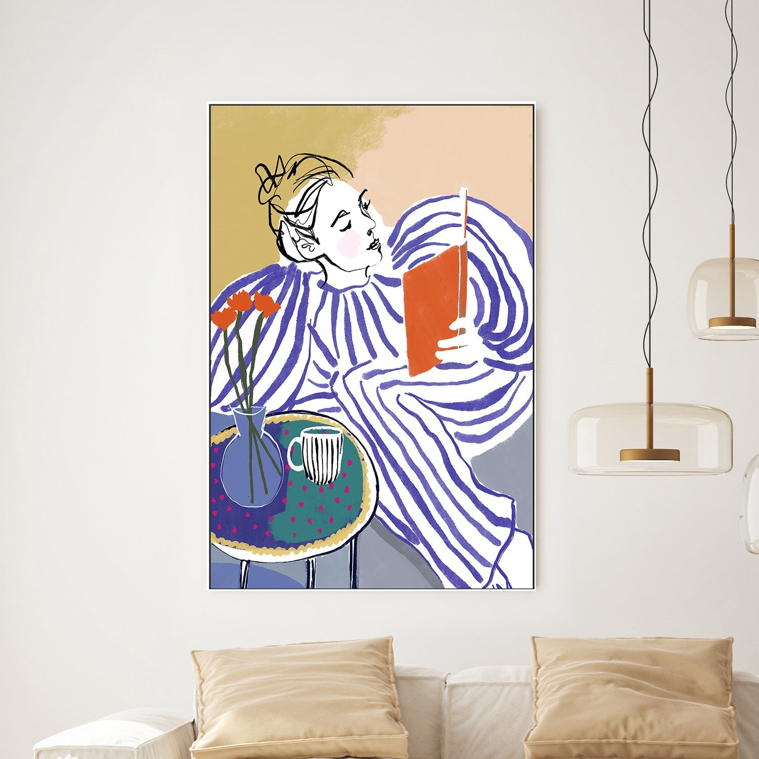 wall-art-print-canvas-poster-framed-Cozy Reading Corner-2