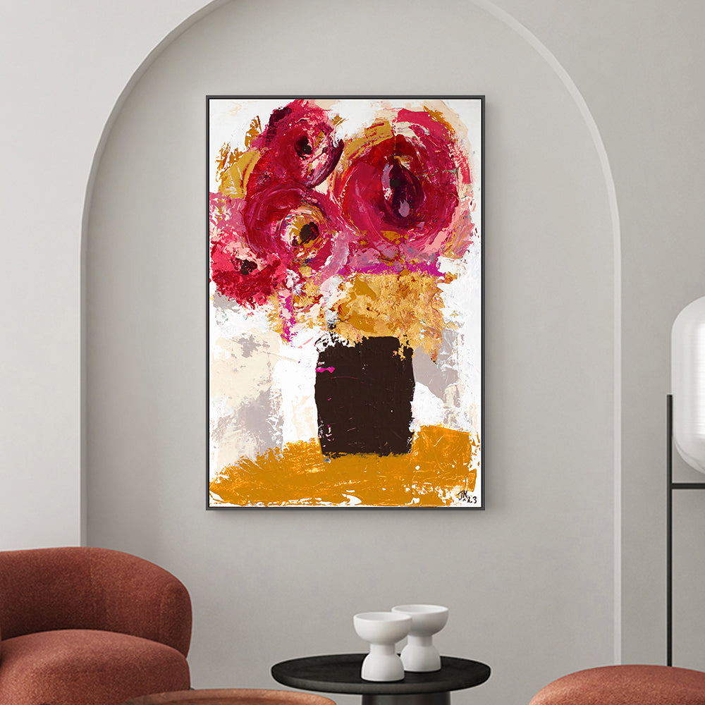 wall-art-print-canvas-poster-framed-Crimson Blooms, By Tove Hoglund-GIOIA-WALL-ART