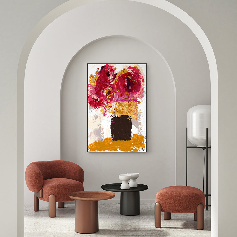 wall-art-print-canvas-poster-framed-Crimson Blooms, By Tove Hoglund-GIOIA-WALL-ART