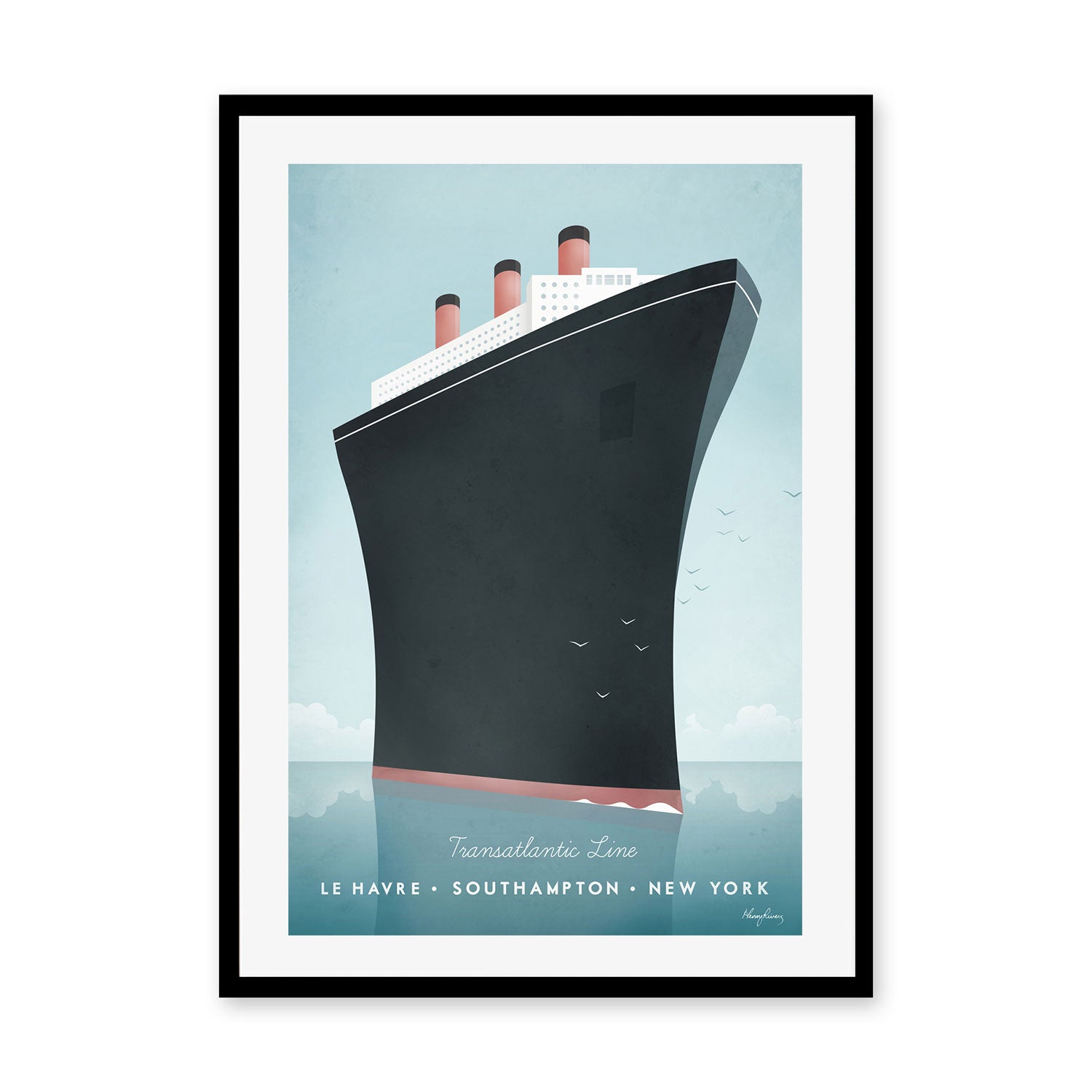 wall-art-print-canvas-poster-framed-Cruise Ship , By Henry Rivers-GIOIA-WALL-ART