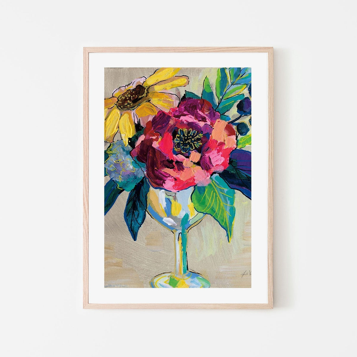 wall-art-print-canvas-poster-framed-Cup of Wine-by-Jeanette Vertentes-Gioia Wall Art