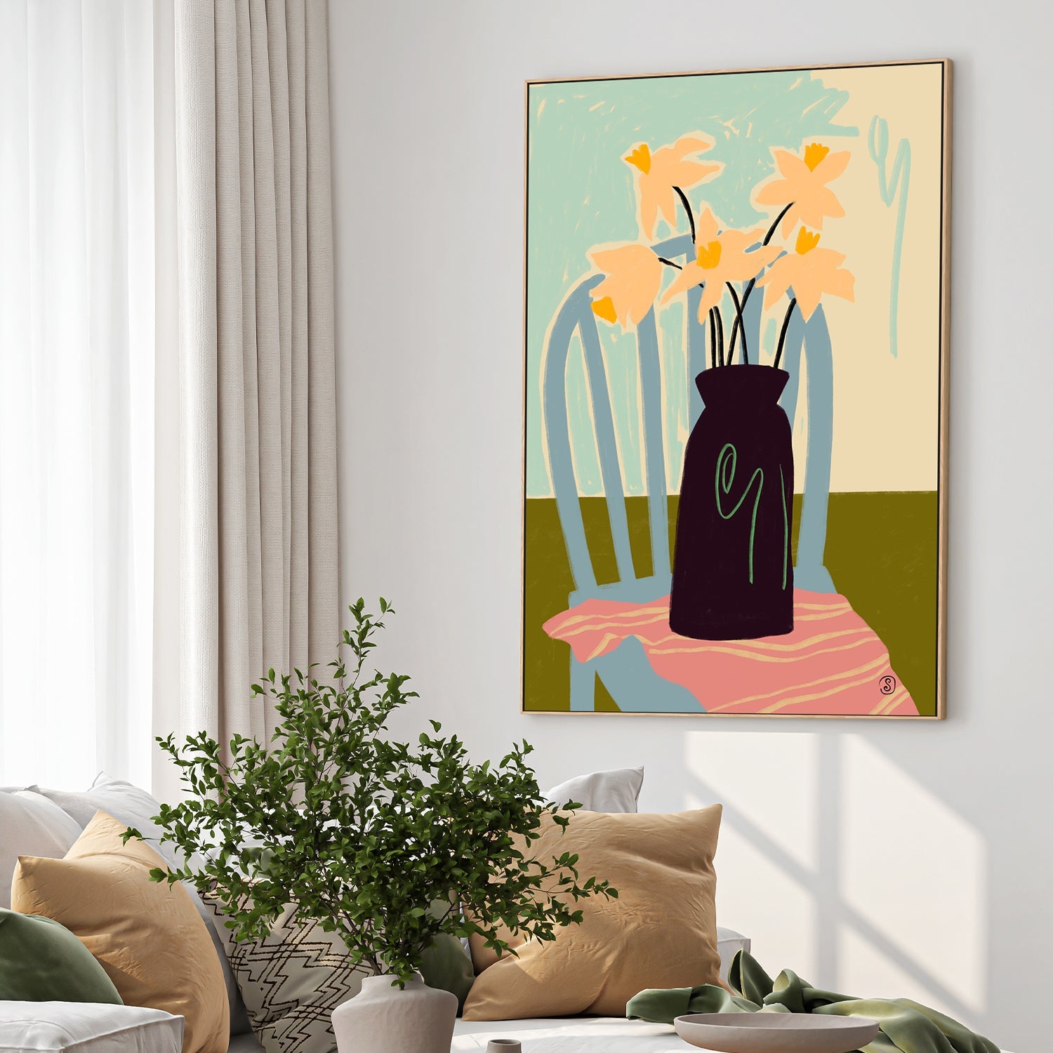 wall-art-print-canvas-poster-framed-Daffodils , By Sandra Poliakov-2