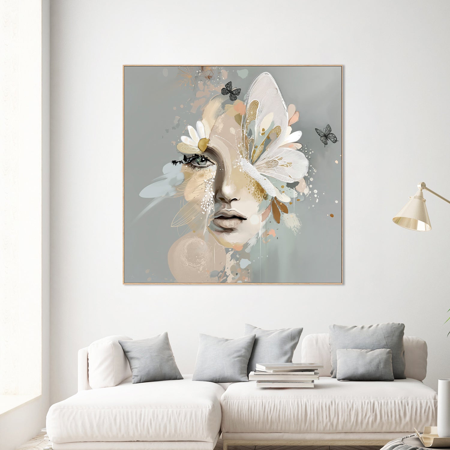 wall-art-print-canvas-poster-framed-Daisy, Style B-2