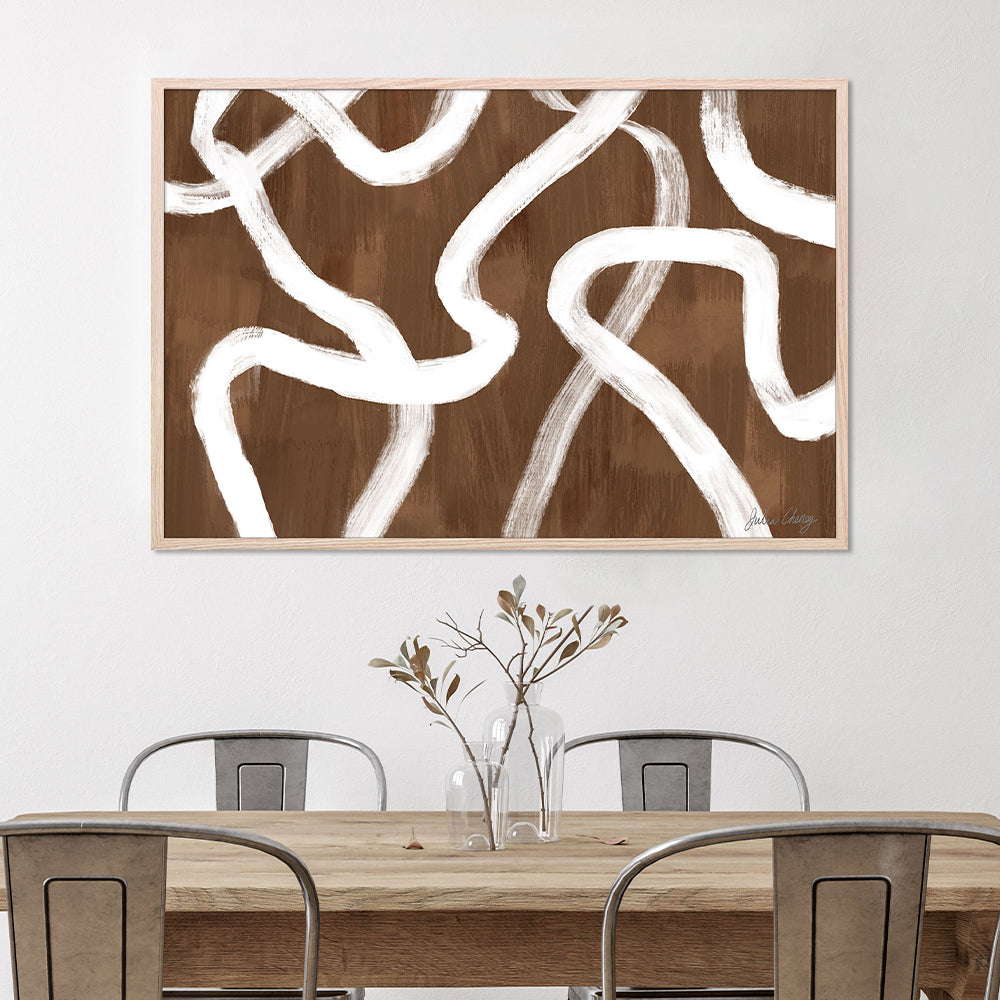 wall-art-print-canvas-poster-framed-Dancing White Ribbon Over Tan-7