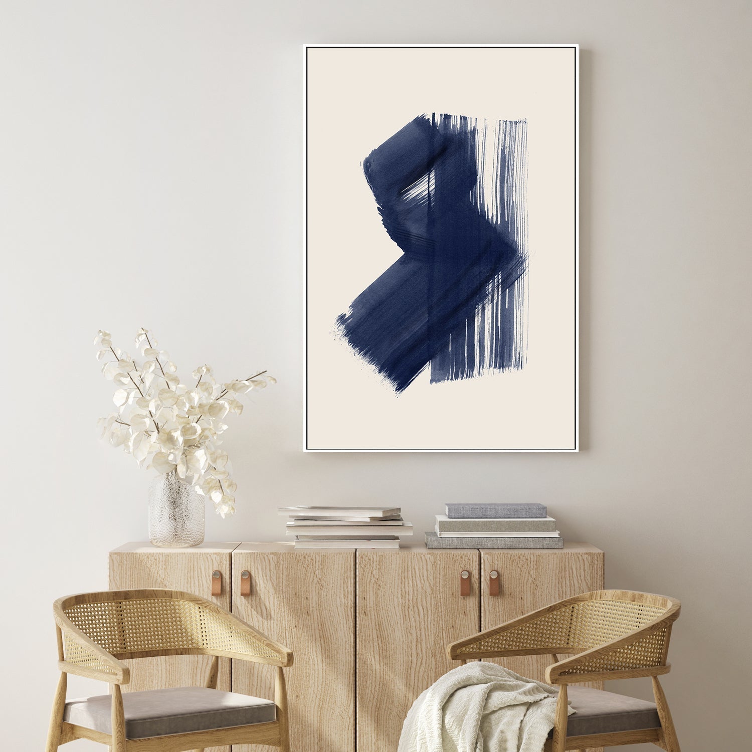 wall-art-print-canvas-poster-framed-Dark Navy Abstract, Style B-by-Danushka Abeygoda-Gioia Wall Art