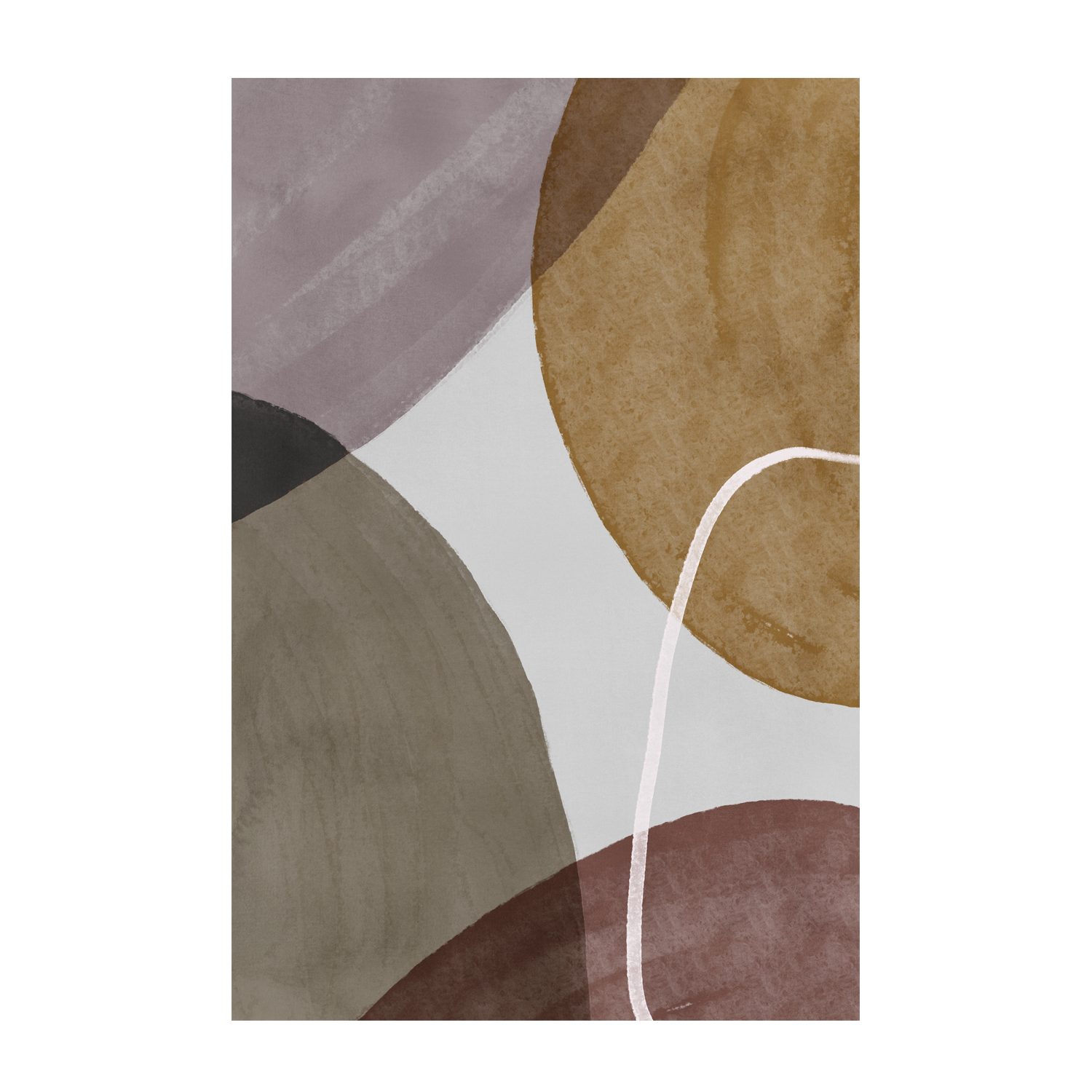 wall-art-print-canvas-poster-framed-Dark Overlapping Circles, By Mareike Bohmer-GIOIA-WALL-ART