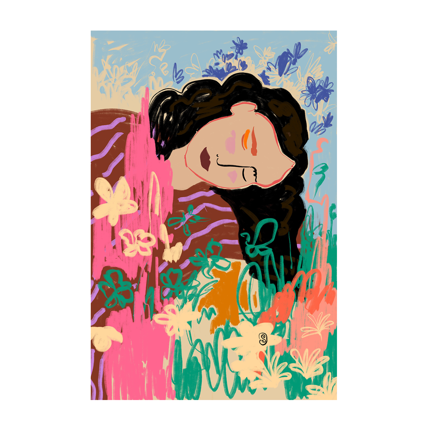 wall-art-print-canvas-poster-framed-Day Dreaming , By Sandra Poliakov-1