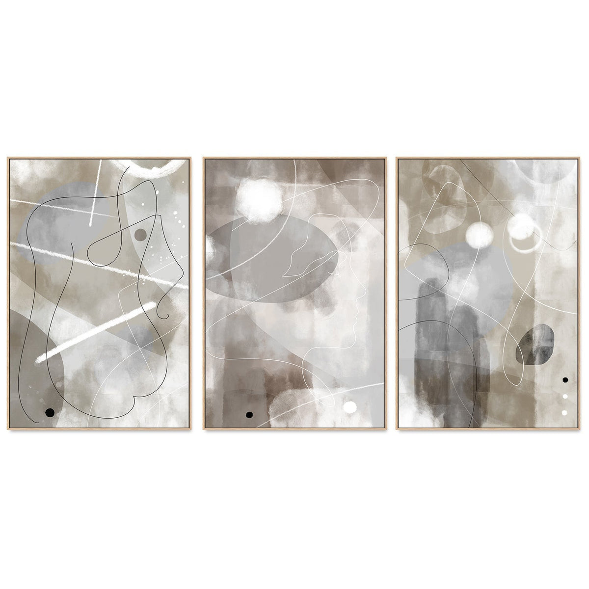 wall-art-print-canvas-poster-framed-Decided Profile, Set of 3-by-Plus X Studio-Gioia Wall Art