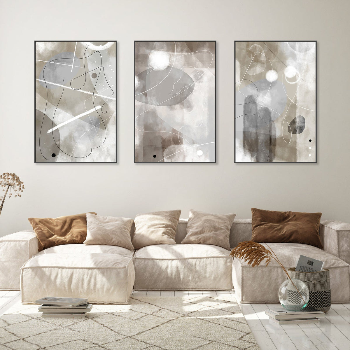 wall-art-print-canvas-poster-framed-Decided Profile, Set of 3-by-Plus X Studio-Gioia Wall Art