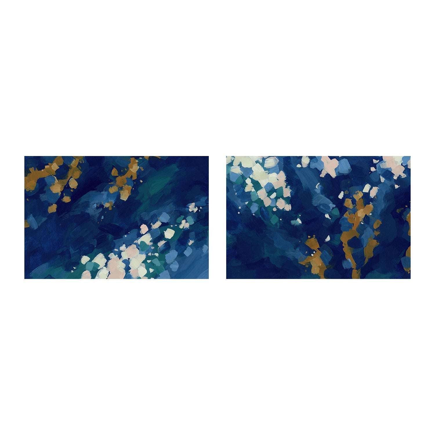 wall-art-print-canvas-poster-framed-Deep Blue Ocean , Style A & B, Set Of 2 , By Jetty Home , By Jetty Home-1