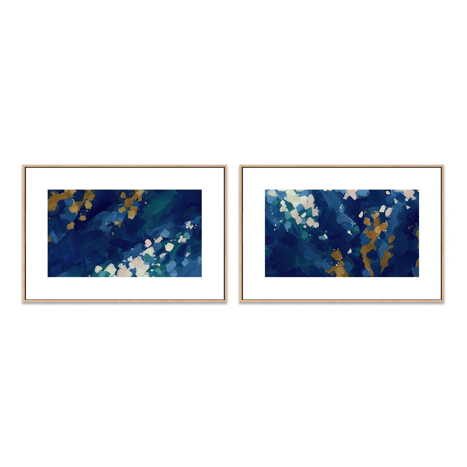 wall-art-print-canvas-poster-framed-Deep Blue Ocean , Style A & B, Set Of 2 , By Jetty Home , By Jetty Home-6