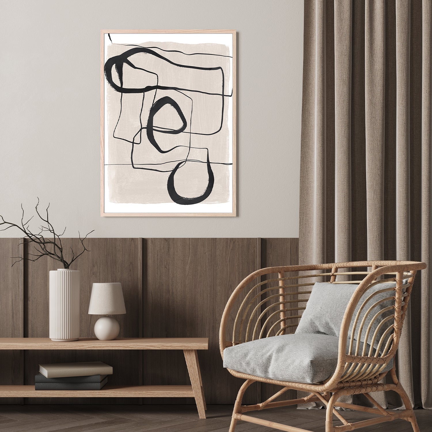 wall-art-print-canvas-poster-framed-Deep Thoughts, Style A-8