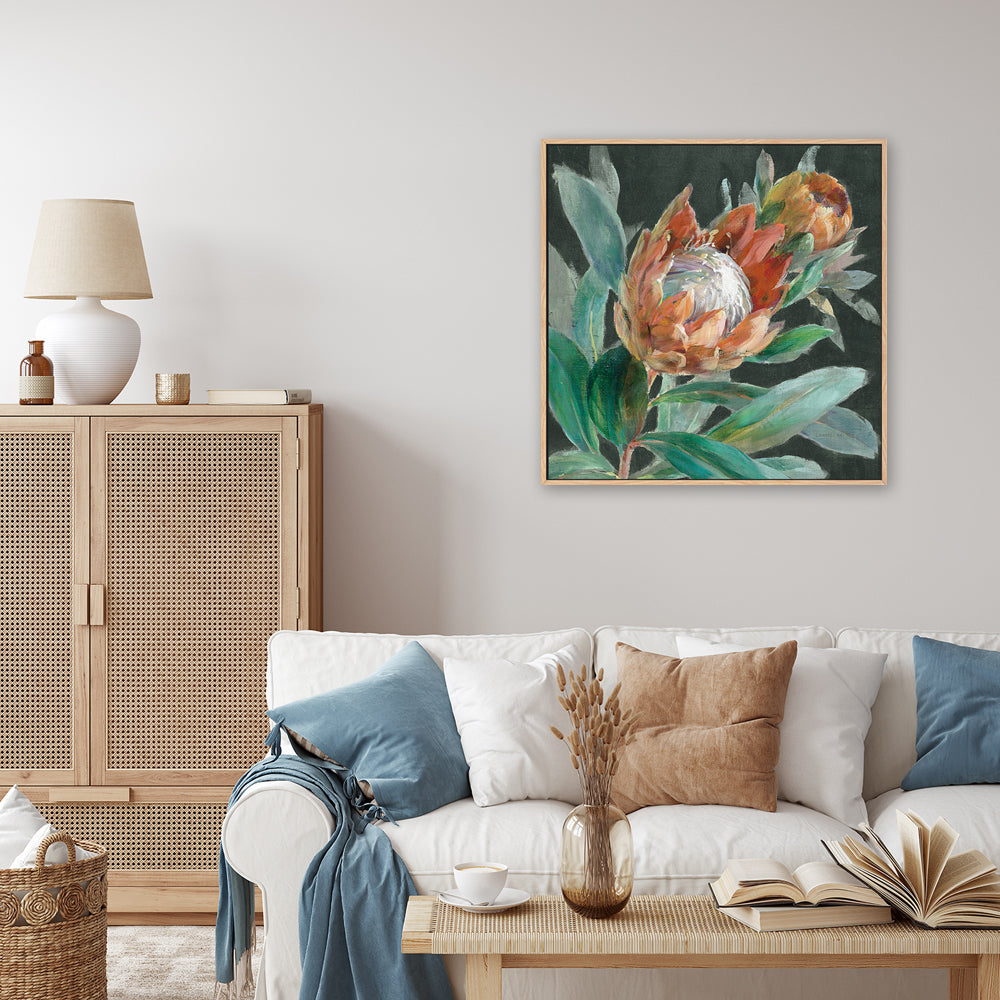 wall-art-print-canvas-poster-framed-Deep Tropical Protea Crop , By Danhui Nai-2