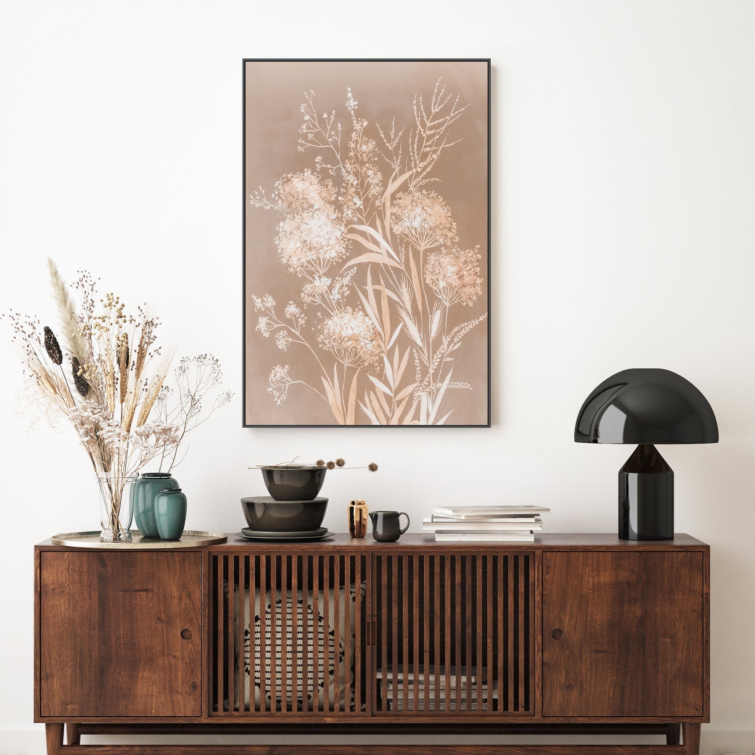 wall-art-print-canvas-poster-framed-Delicate Bunch, Mocha Mousse, Style A , By Asia Jensen-7