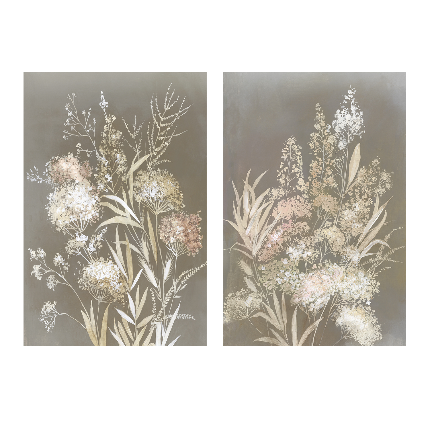 wall-art-print-canvas-poster-framed-Delicate Bunch, Style A & B, Set Of 2 , By Asia Jensen-1