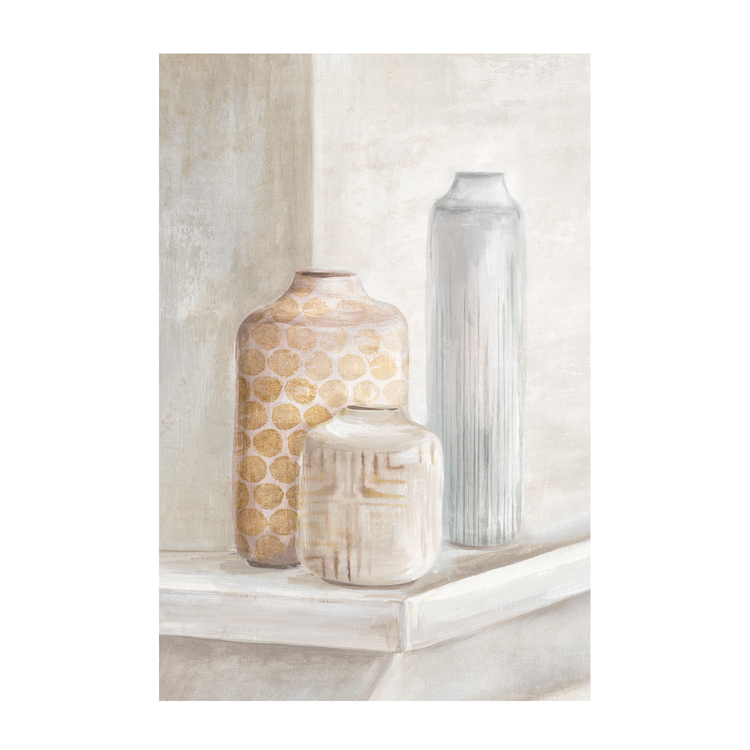 wall-art-print-canvas-poster-framed-Delicate Vases, Style A , By Eva Watts-1