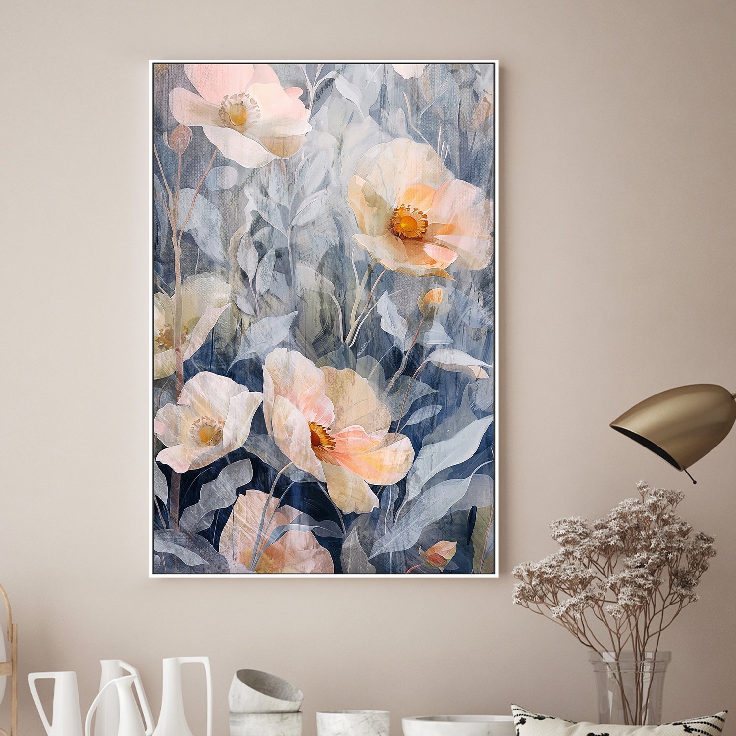 wall-art-print-canvas-poster-framed-Desert Florals, Style A-2