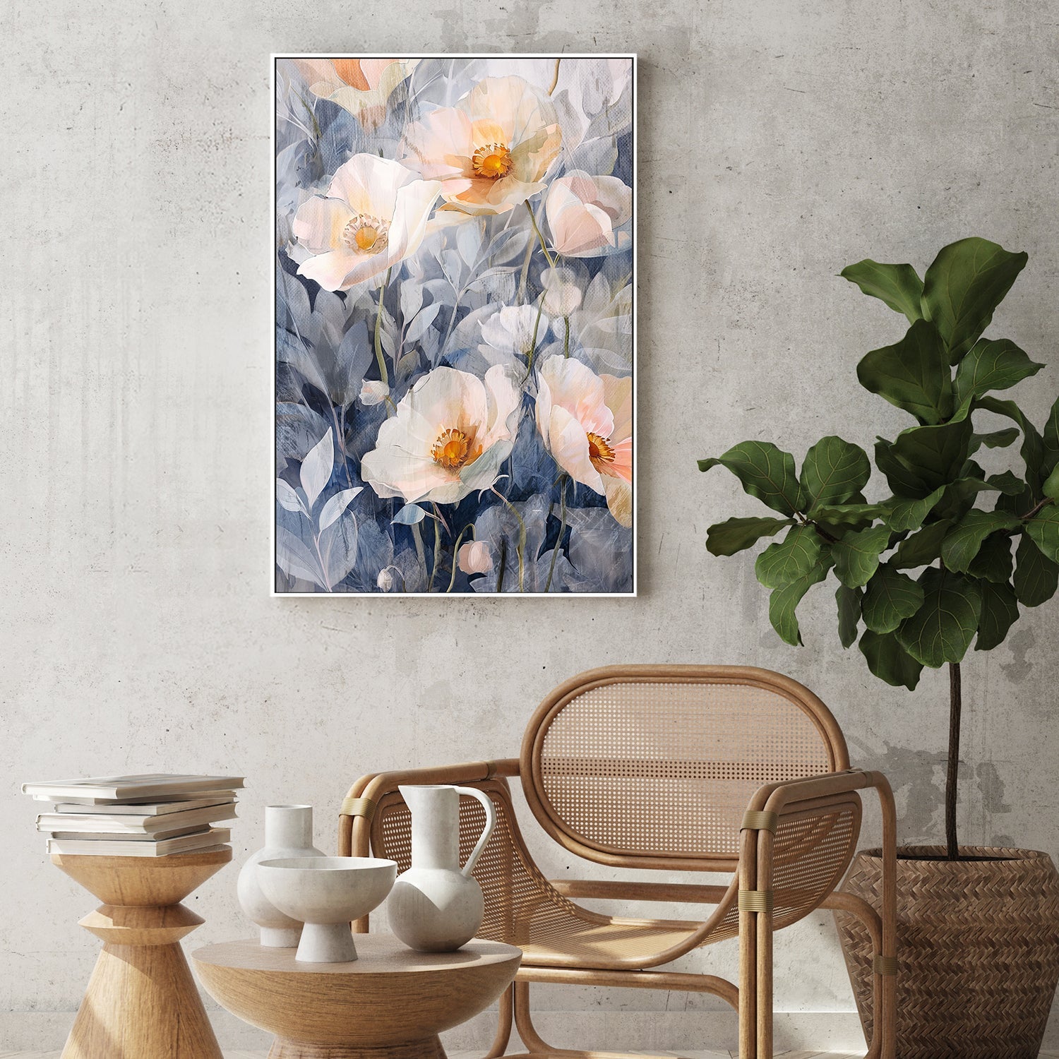 wall-art-print-canvas-poster-framed-Desert Florals, Style B-9