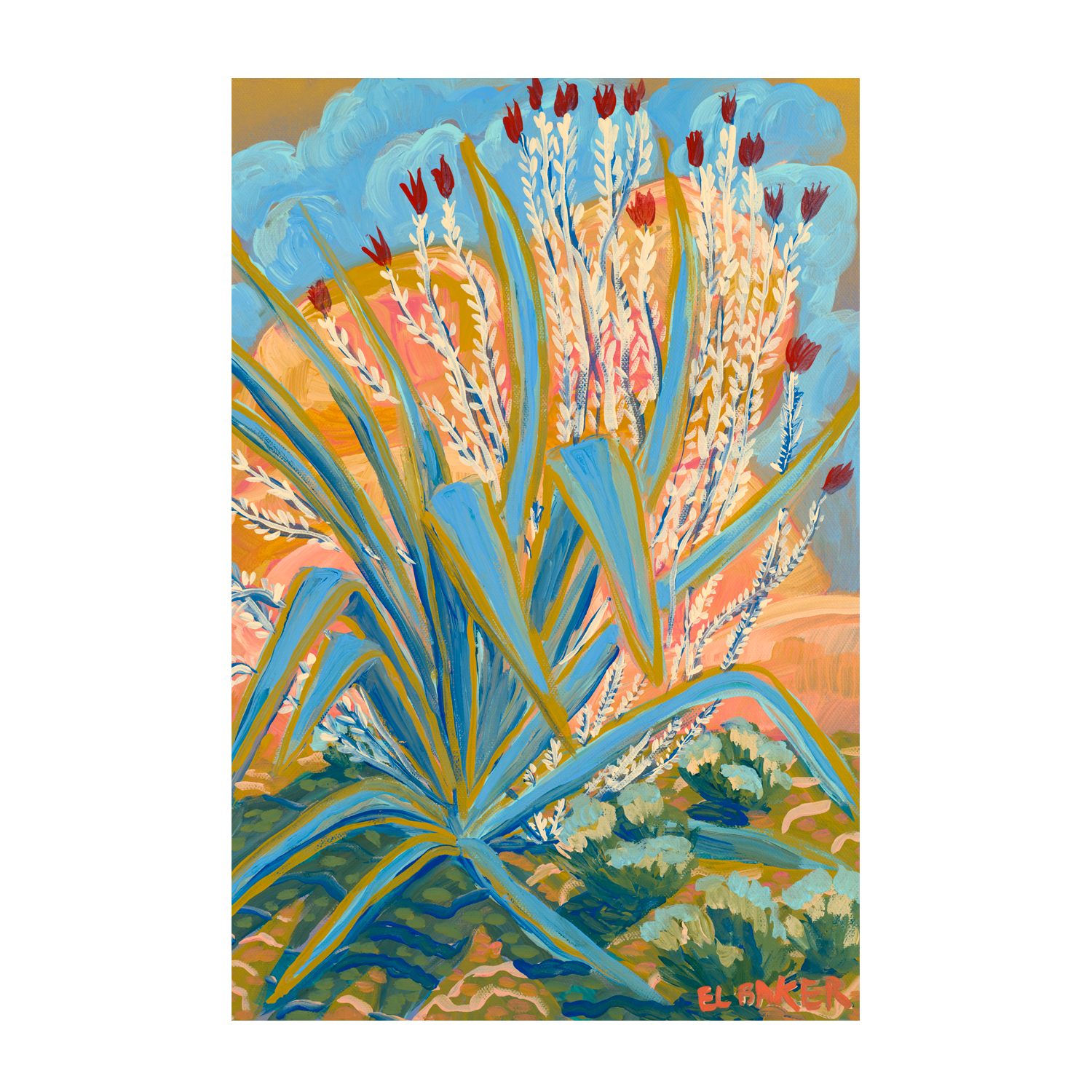 wall-art-print-canvas-poster-framed-Desert Plant , By Eleanor Baker-1