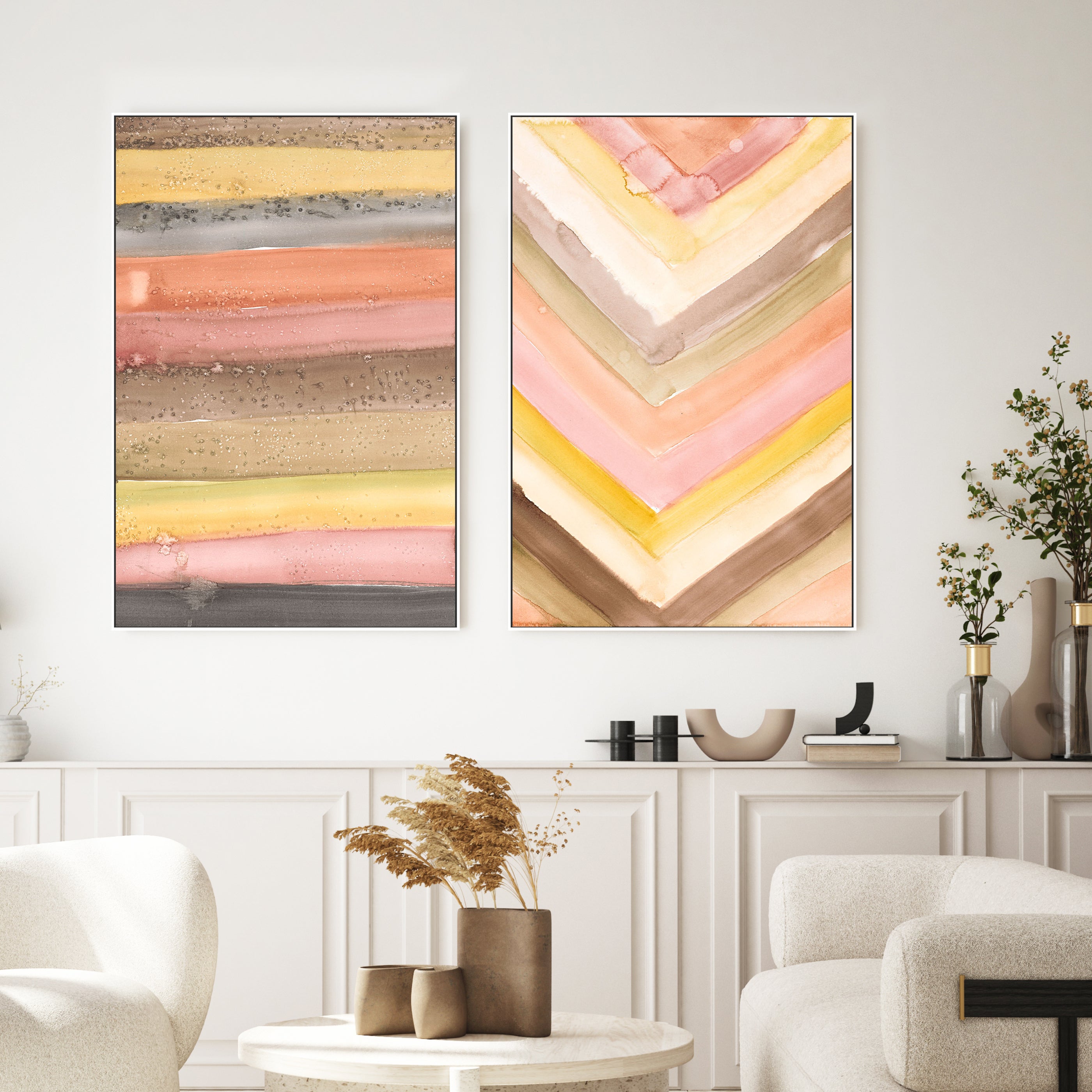 wall-art-print-canvas-poster-framed-Desert Vibes, Style C & D, Set Of 2 , By Aubrey-2